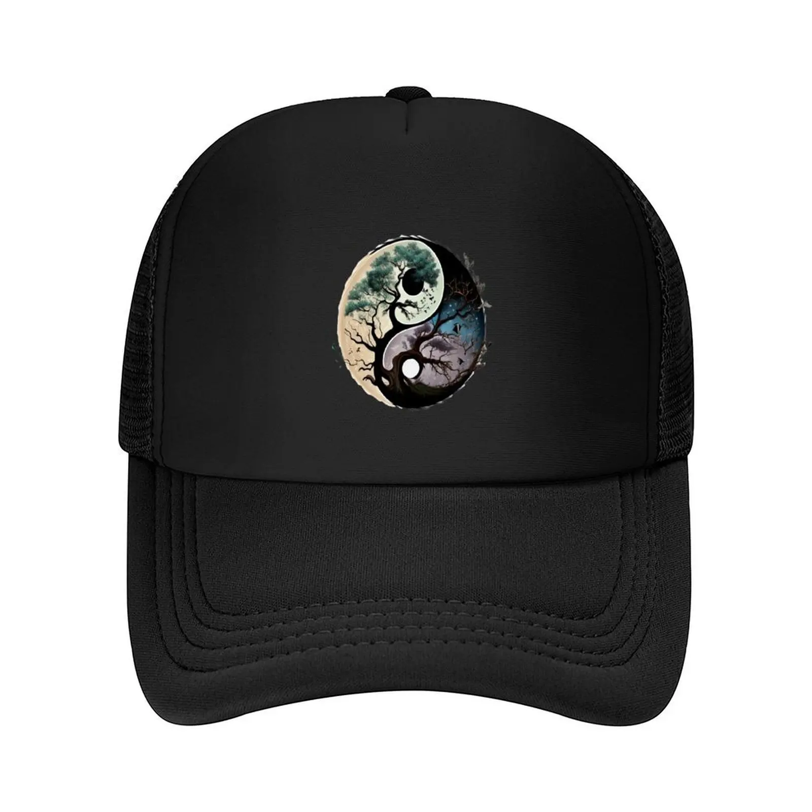 

Tree of Life Yin Yang Baseball Cap Snap Back Hat Beach Bag Fashion Beach derby hat Boy Child Women's