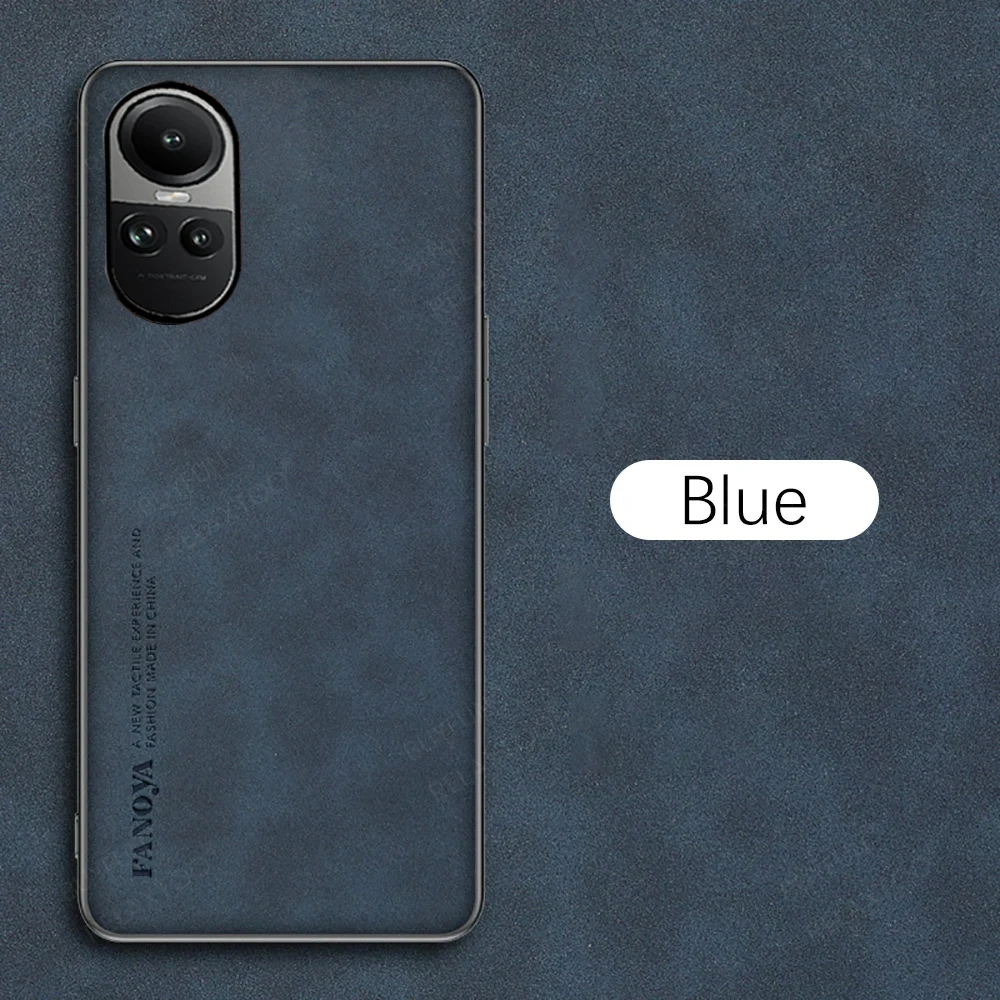 Beschermhoes Oppo Reno 10 5g Luxe Matte Lederen Achterkant Coque voor OPPO Reno 10 Pro Shell Bescherming Terug fundas