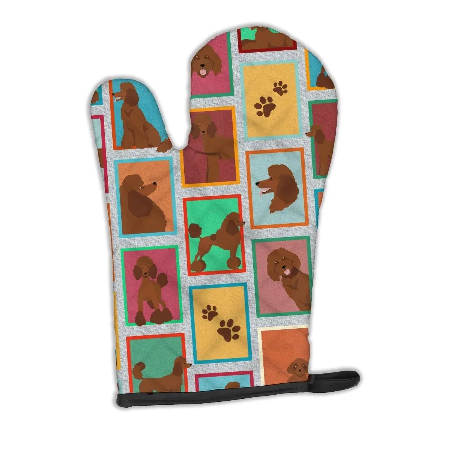 

Lots of Chocolate Standard Poodle Oven Mitt Heat Resistant Thick Oven Mitt for Hot Pans and Oven Kitchen Mitt Protect Hands Coo