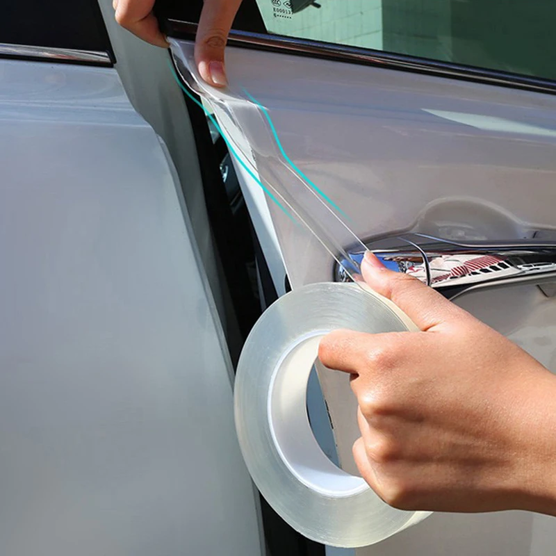 Car Door Anti Scratch Stickers Transparent Protector Nano Tape Auto Trunk Sill Scuff Protector Film Door Edge Protective