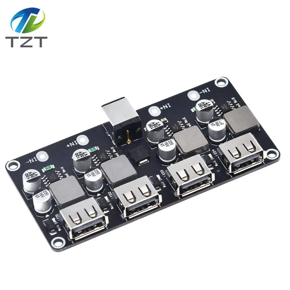 TZT USB QC3.0 QC2.0 USB DC-DC Buck Converter Charging Step Down Module 6-32V 9V 12V 24V to Fast Quick Charger Circuit Board 5V