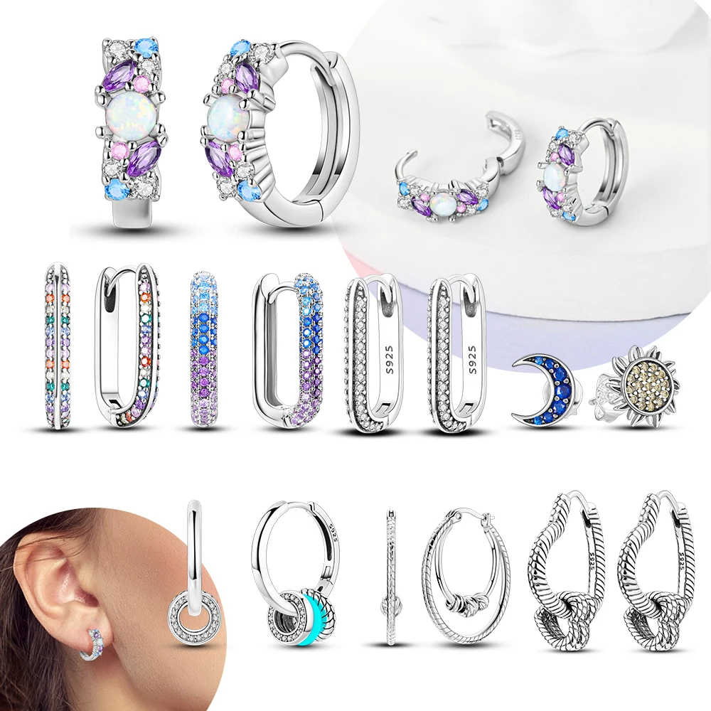 Shining Wings Earrings Good Luck Gift Original 925 Silver Anniversary Valentine's Jewelry Color Replaceable Earrings
