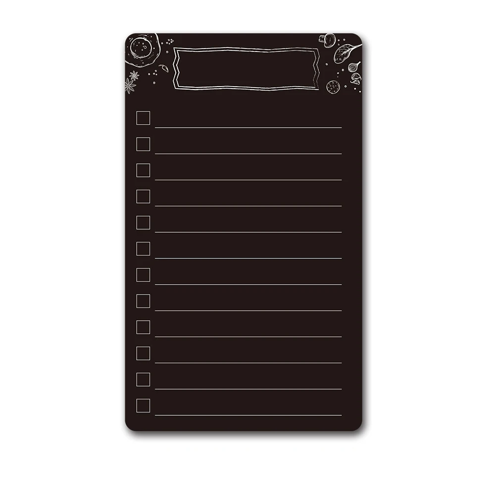 Black Fridge Magnets Weekly Planner Boards Rewritable Refrigerator Stickers Dry Erase Message Board Kitchen Decoration