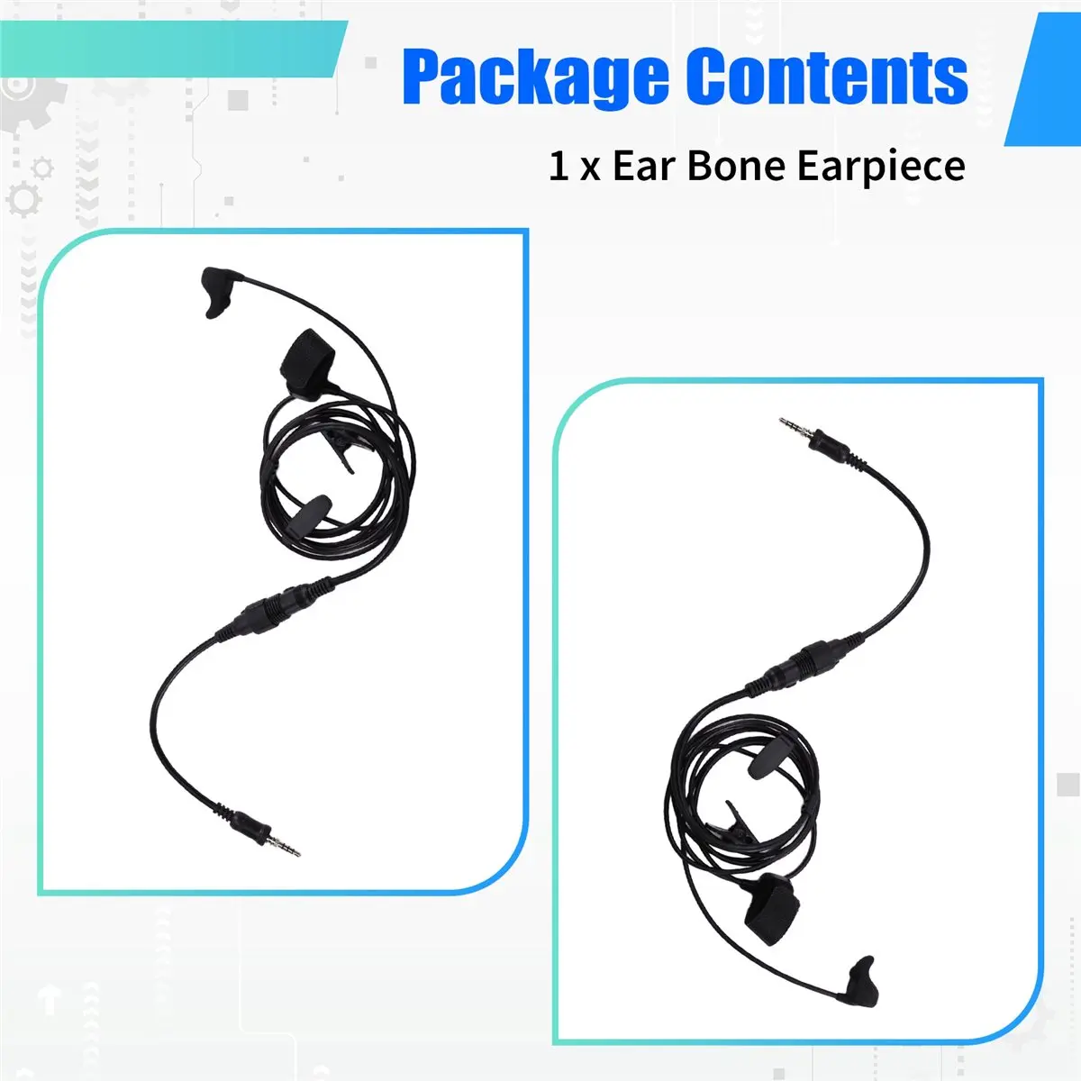 OKgood Ear Bone Earpiece Speaker Mic Finger PTT Headset for Yaesu Vertex VX-6R VX-7R