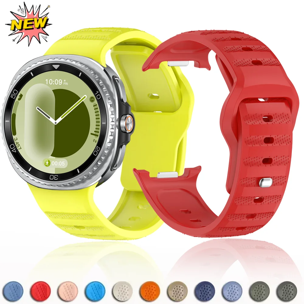 Sport-Silikonarmband für Samsung Galaxy Watch 8 40mm 44mm Weiches Armband Galaxy Watch 8 Classic 46mm Band Zubehör
