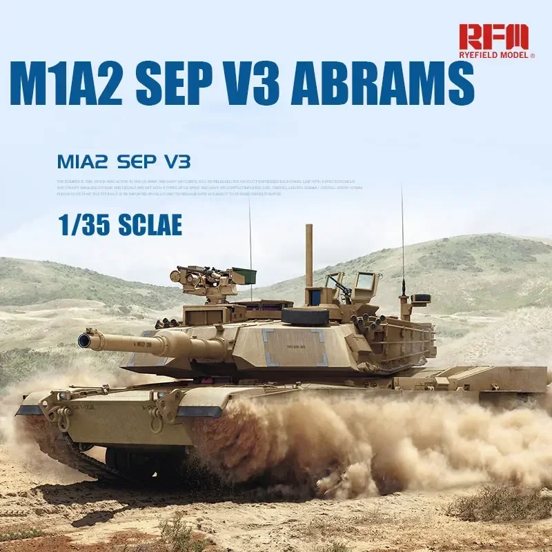 

Модель Ryefield 1/35 RM-5104 US M1A2 SEP V3 abrams Основный боевой танк-игрушки «сделай сам» Набор масштабной модели