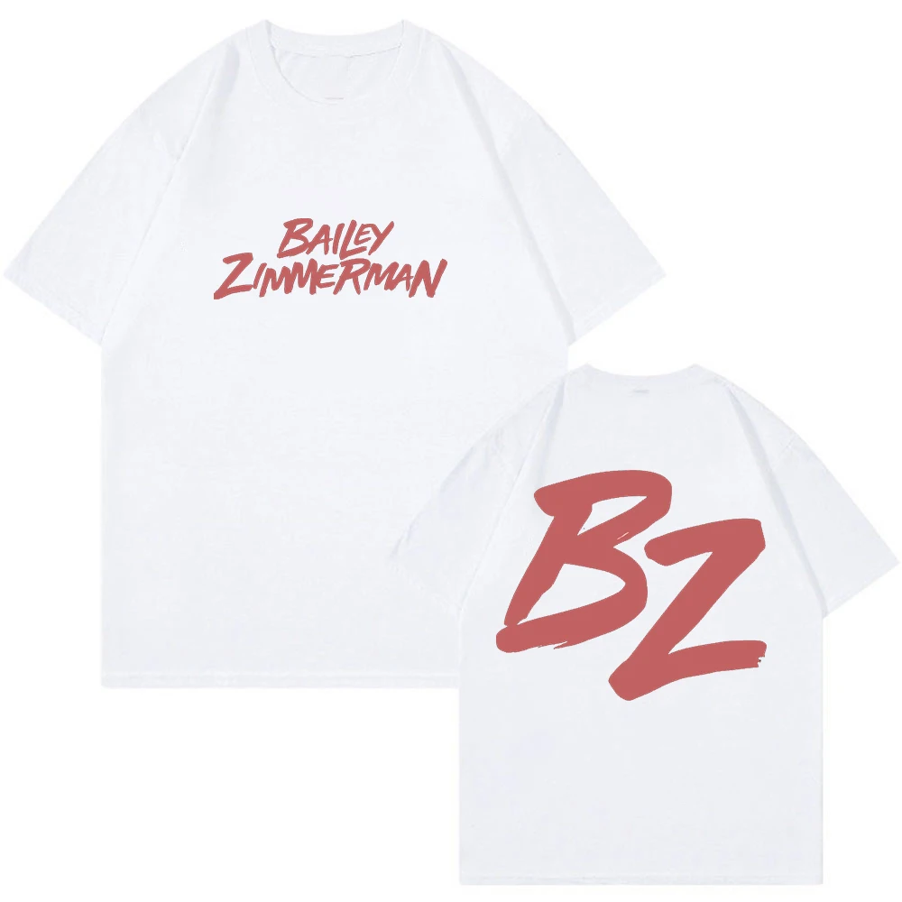 Bailey Zimmerman T-shirt 2024 Tour Crewneck Short Sleeve Tee Women Men Streetwear Hip Hop Clothes