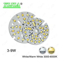 High Bright 3-9W LED Light Board Warm White Two Tone With SMD2835 Chips Aluminum Lamp Plate For 3W 5W 7W 9W Downlight Spotlight