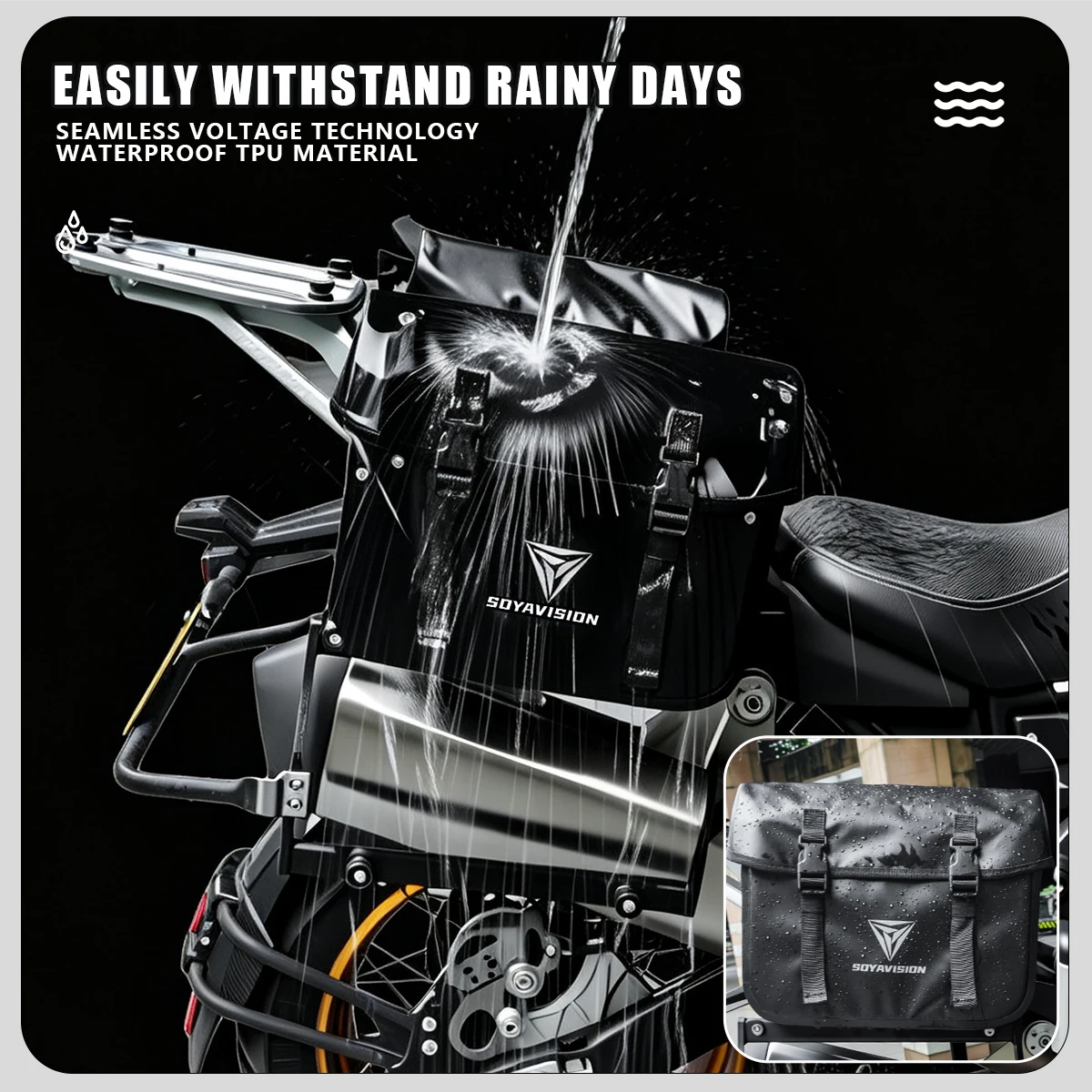 Universal Motorcycle Side Bag Retro Waterproof Tool Bag Luggage Travel Bags Motorbike SaddleBag