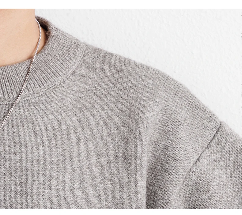 High-End-Marke Pullover Herren Herbst Winter Neue süße Welpen Druck Mode gestreifte Knopf Design Freizeit Komfort Warm Rundhalsstrik Sweater – Detail 21