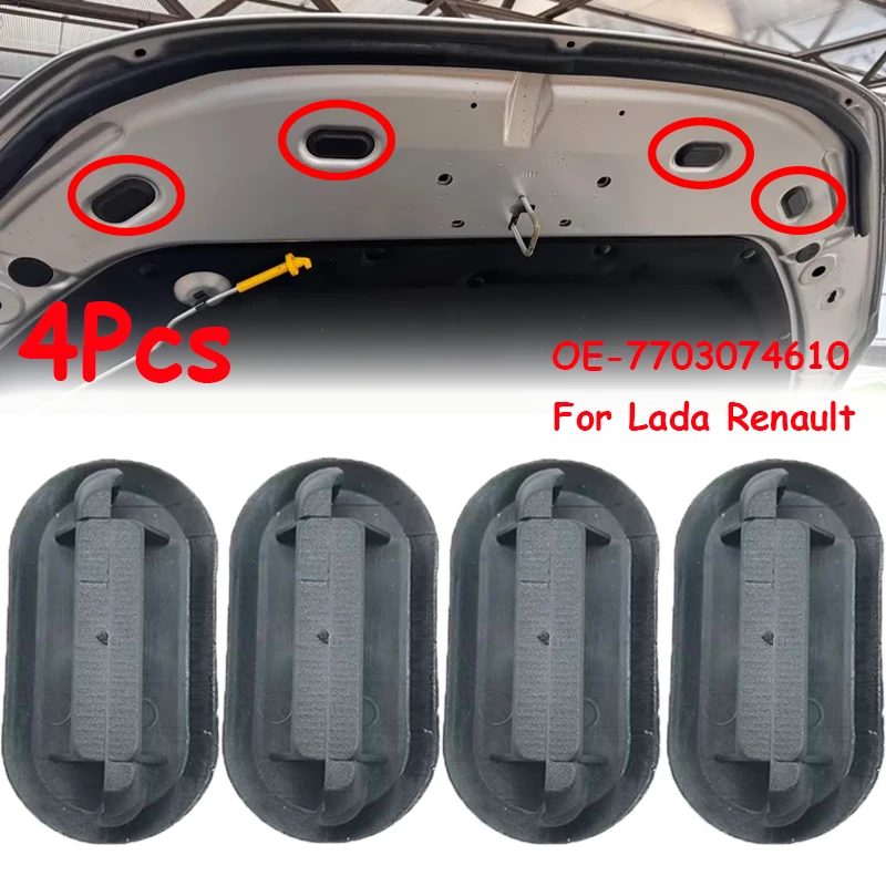 4X Car Engine Compartment Plug Cover 