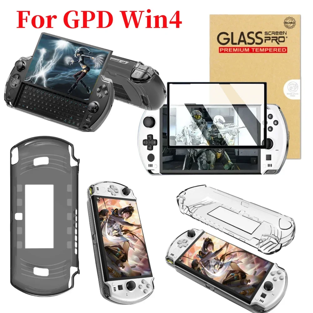 Para gpd win4 game console caso protetor à prova de choque pacote completo tpu caso anti-queda capa protetora acessórios do jogo