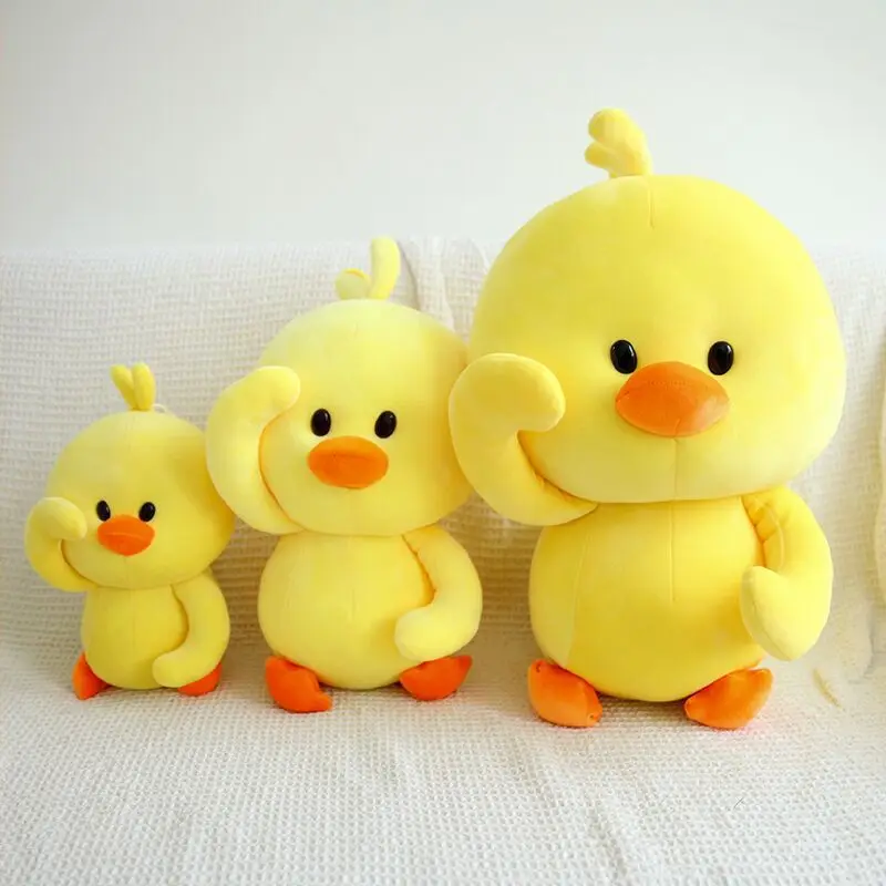 10-28cm dança patos de pelúcia brinquedos macios patos boneca brinquedo de pelúcia coreano netred vestindo ácido hialurônico pouco pato amarelo