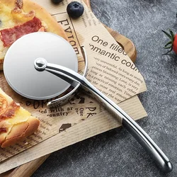 JJYY Stainless Steel Pizza Knife - Round Knife for Pizza, Cake, Bread, Pie, Pastry and Dough Baking Tools