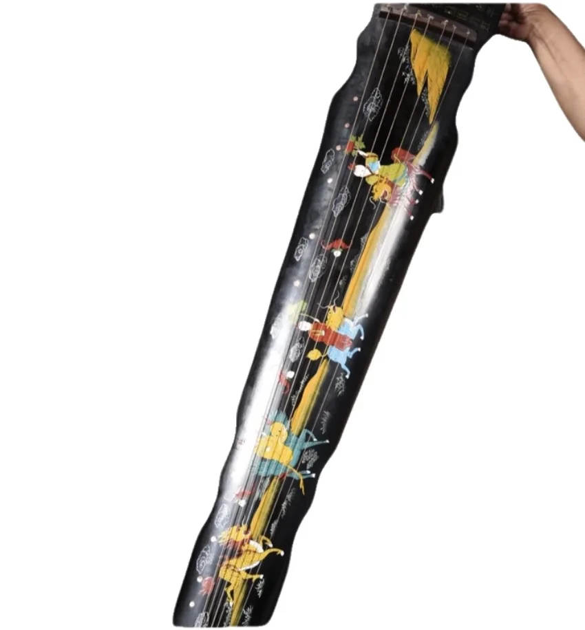 Guqin 7 strings Painted pattern Chinese string instruments