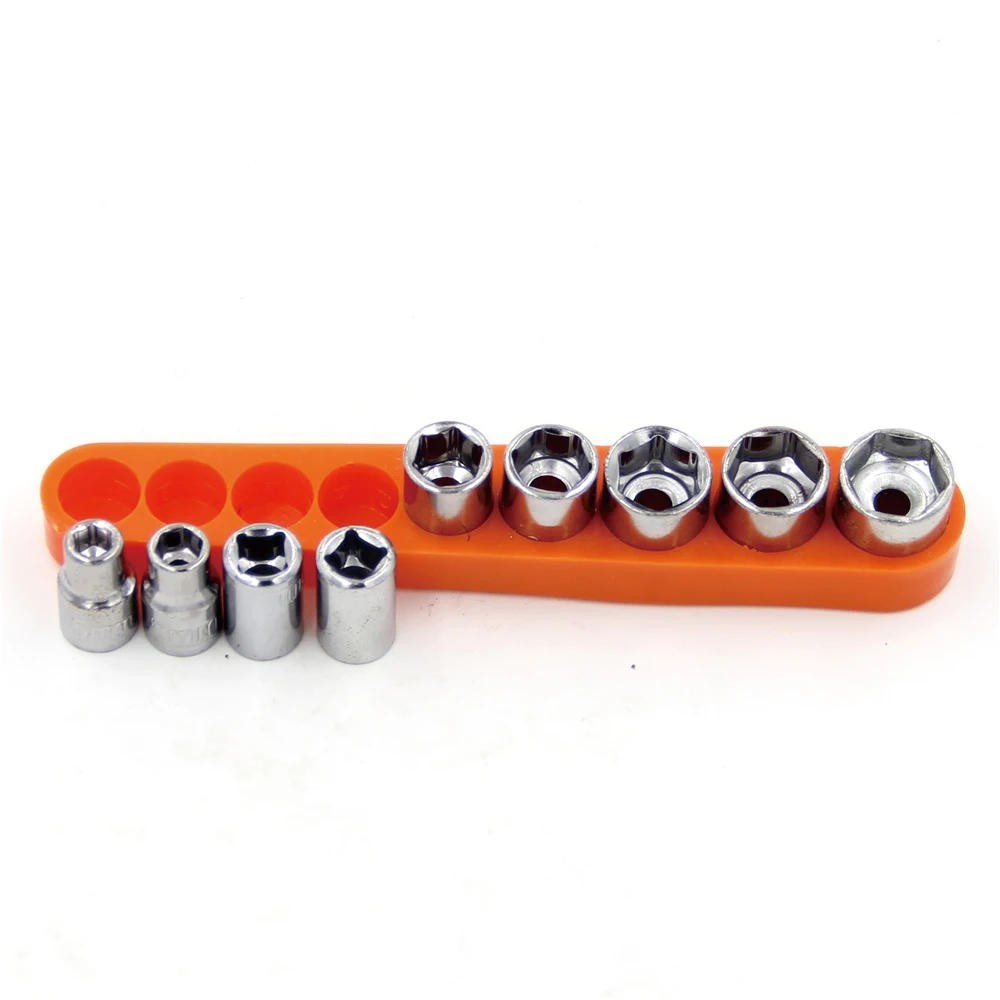 9pc 5-13mm Hexagonal Sleeve Head Xiaofei 6.35mm Square Head Conversion Head Electric Tool Accessory Set