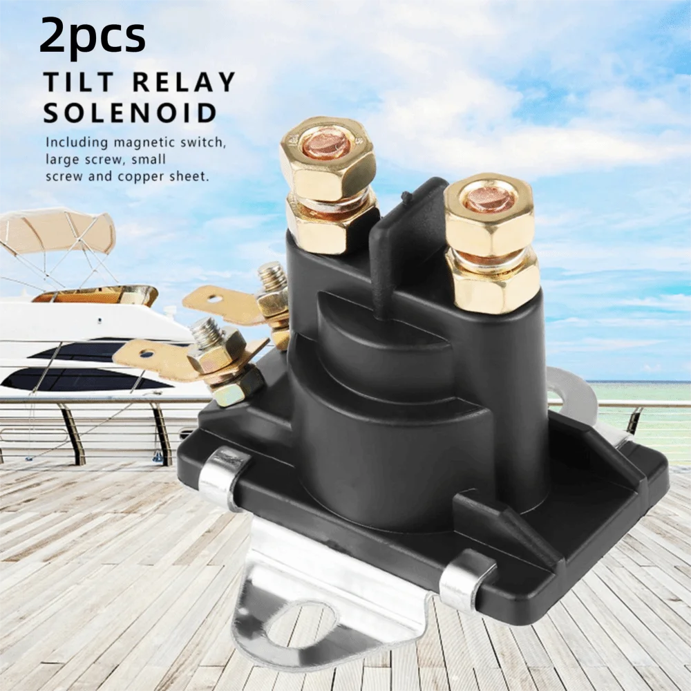 

2pcs Plastic And Metal Power Trim Solenoid Switch Non-corrosive Tilt Trim Relay Solenoid for MerCruiser Mercury Marine Starters