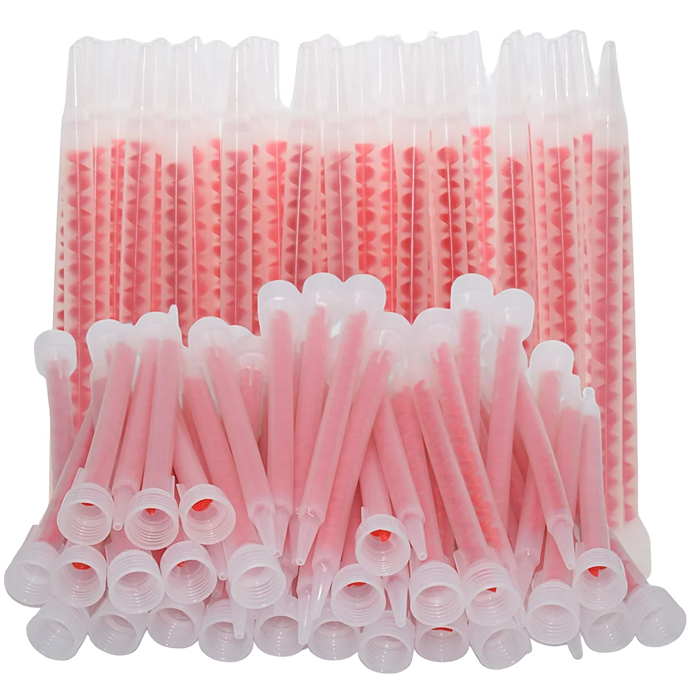 

100pcs Glue Nozzle Plastic Mixed Tube Epoxy Resin Glue Adhesives Static Mixer Ceramic Tile Sealant Tile Grout Mixing Nozzles Set