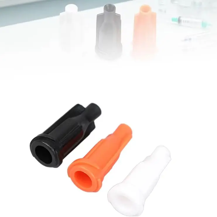 Dispensing Needle Sealing Plug Standard Syringe Luer Stop Caps Supplies 100Pcs Plastic Syringe Tips Caps Injector Dispenser