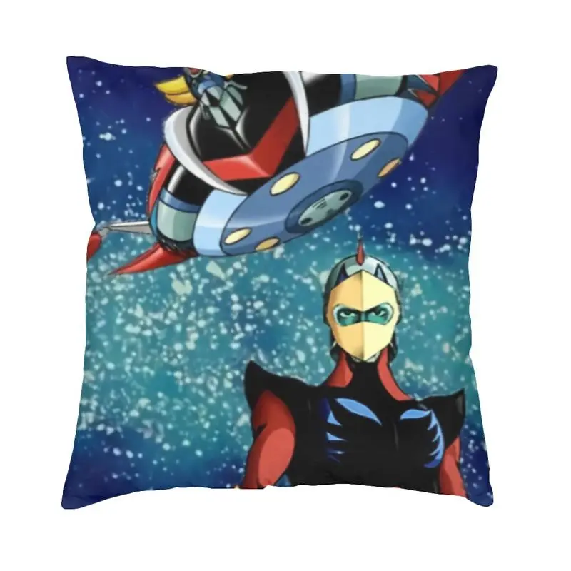 UFO Robot Goldrake Pillow Case 40x40cm Bedroom Decoration Grendizer Anime Manga Cushion Decoration Salon Square Pillowcase