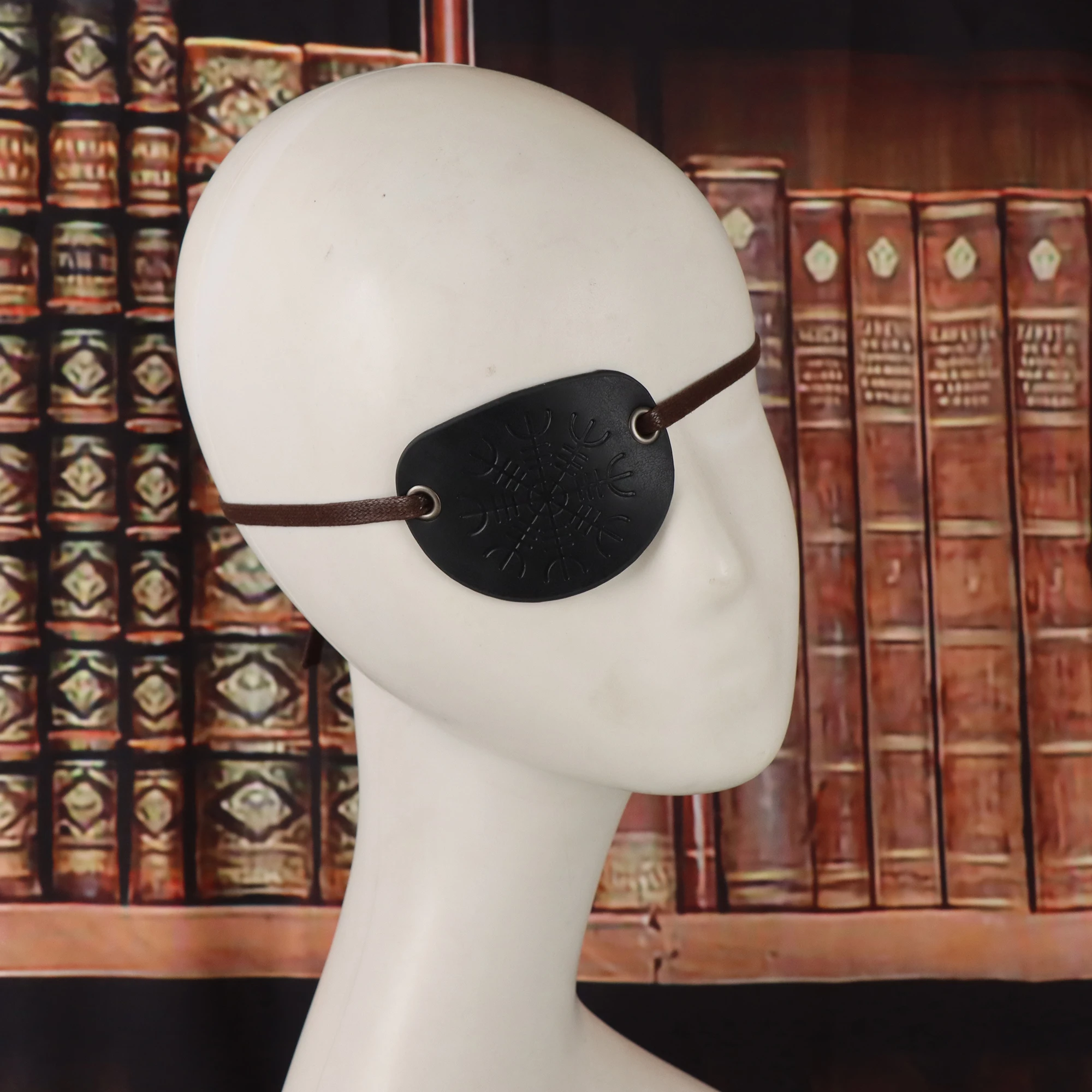 عقال من قطعتين عتيقة في العصور الوسطى ، قناع العين المموجة ، قرصان فايكنغ ، إكسسوارات لعب الأدوار في الهالهلاوس ، الملوثات العضوية الثابتة