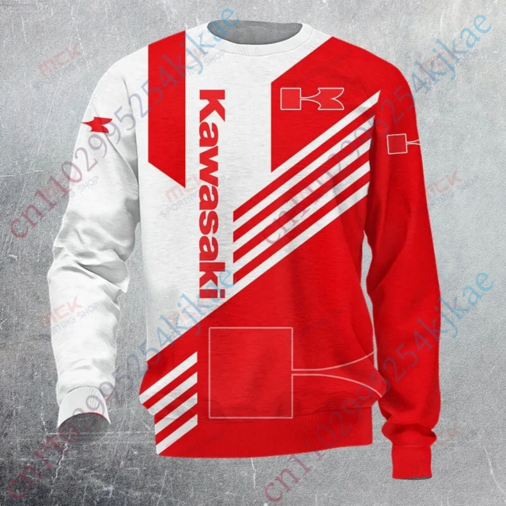 

Kawasaki T Shirt For Men's Clothing Casual Round Neck Long Sleeve Tshirt Anime Oversized T-shirt Breathable Sweatshirt Tee Top