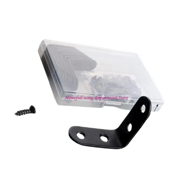 10Pcs L Shaped Stainless Steel Corner Brace Angles Brackets Board Support Connectors for Furniture Mounting