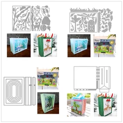 New 2024 Diorama Base Card Forest Woodland Diorama Scene Builder Cutting Dies for Scrapbooking Paper Making Card Craft Supplies