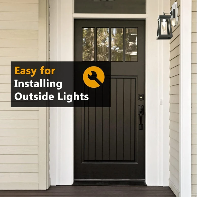 Siding Mounting Kit, 8141DBL Outdoor Light Mounting Block, Siding Mounting Plate for Lap Double and 4 Inch Siding White-ABFB