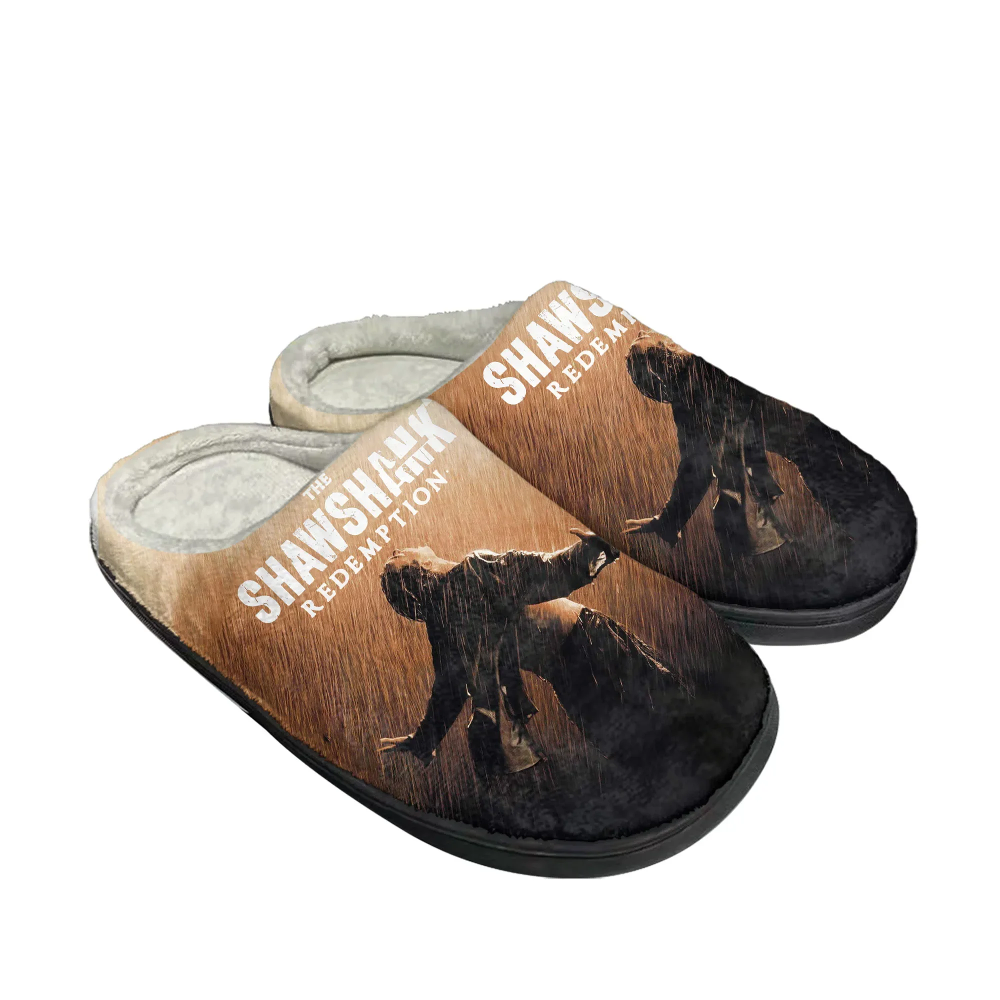 

Домашние хлопковые тапочки Shawshank Redemption, мужские и женские плюшевые повседневные теплые туфли для спальни, домашняя обувь по индивидуальному заказу