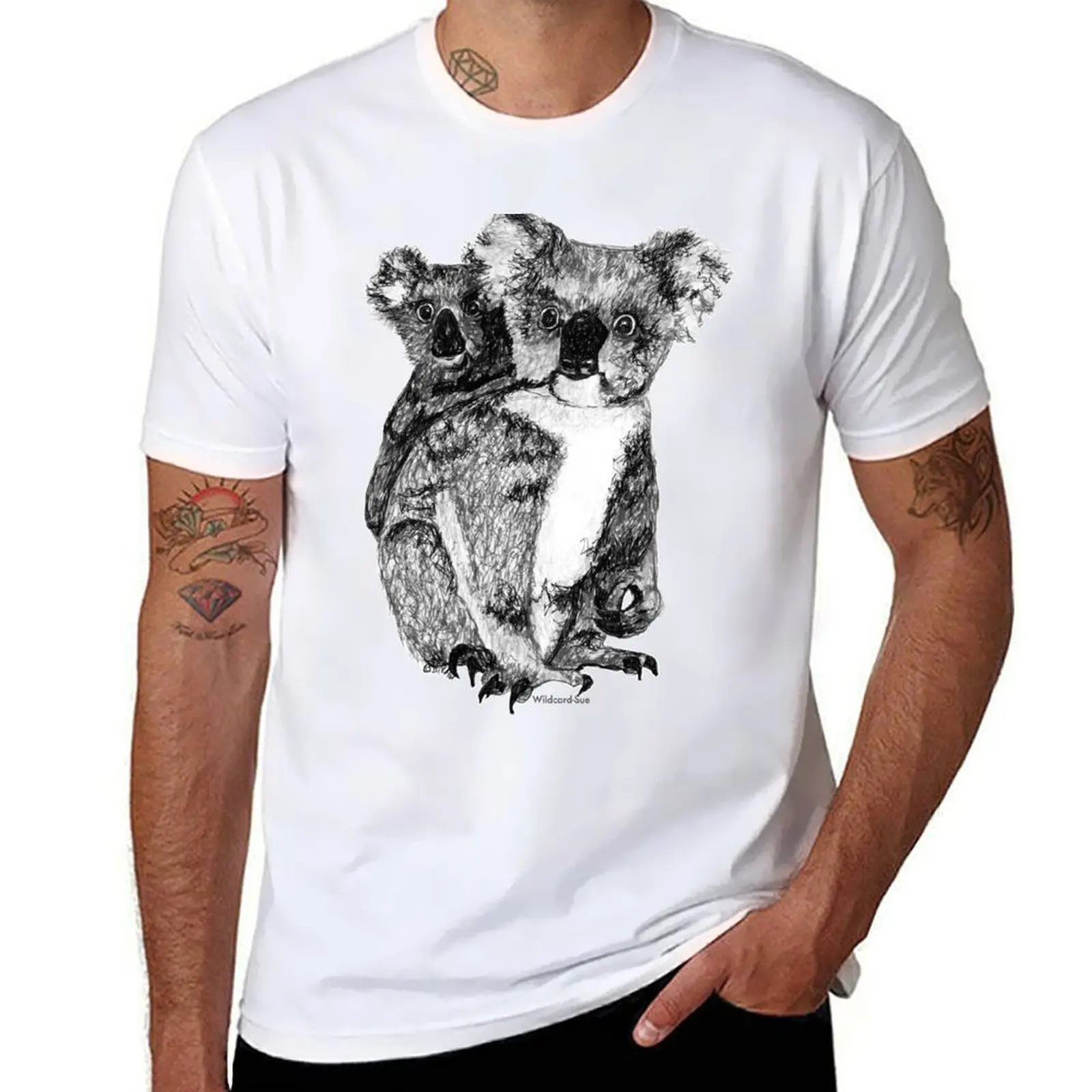 

Mumma Lee Koala and Baby Fraser T-Shirt black cotton t-shirt plain for man package t shirts for man cotton soft T-Shirt