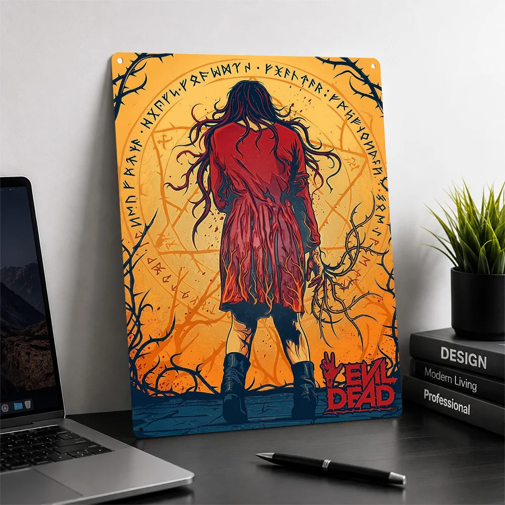 Evil Dead Personalized 3D Textured Metal Poster Wall Art Tinplate Sign for Decor Luxury Decoration Home Decor Items Funny Signs
