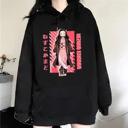 Funny Anime Kamado Nezuko Print Hoodie Fashion Women Men Casual Tops Pullover Hoodies Ladies Sweatshirt