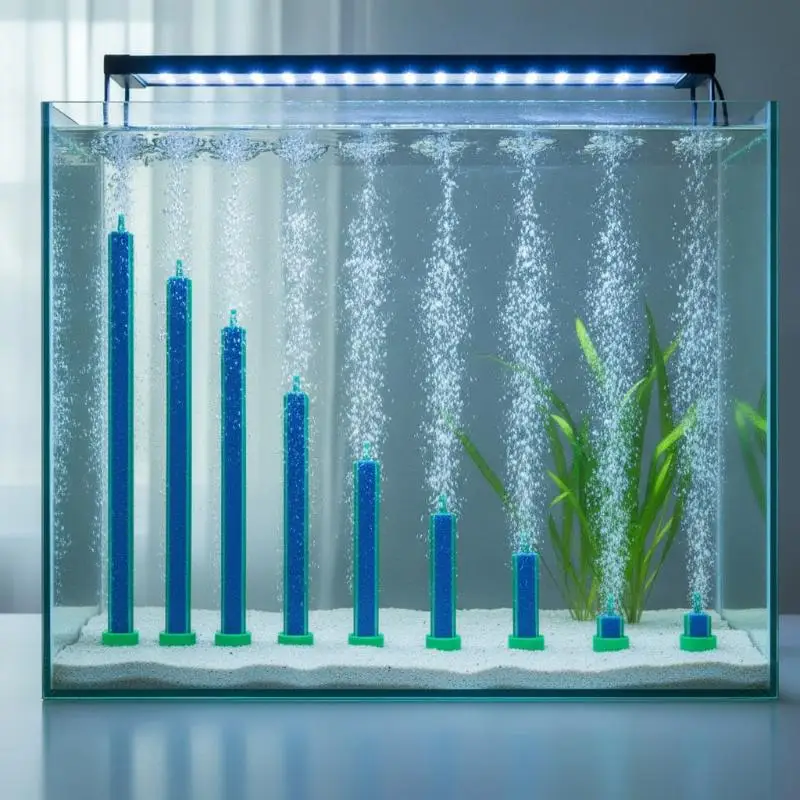Energy Efficient Aquarium Oxygen Pump 6-22inch Air Stone Bubble Bar Ideal for Home Aquarium Hobbyists