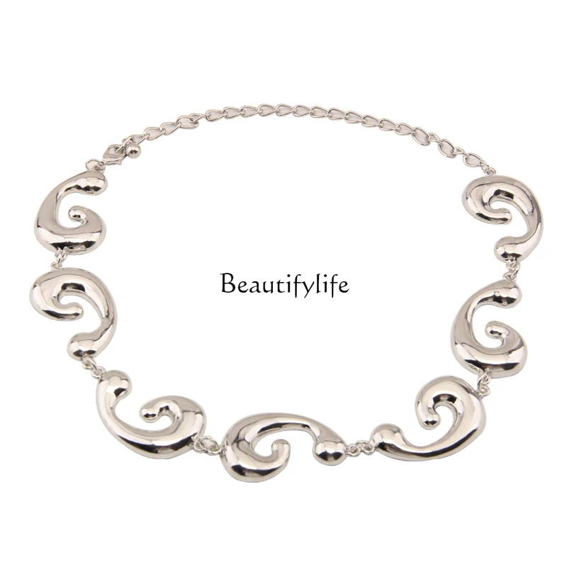 

Simple high-end spiral water drop metal light luxury niche exquisite accessories