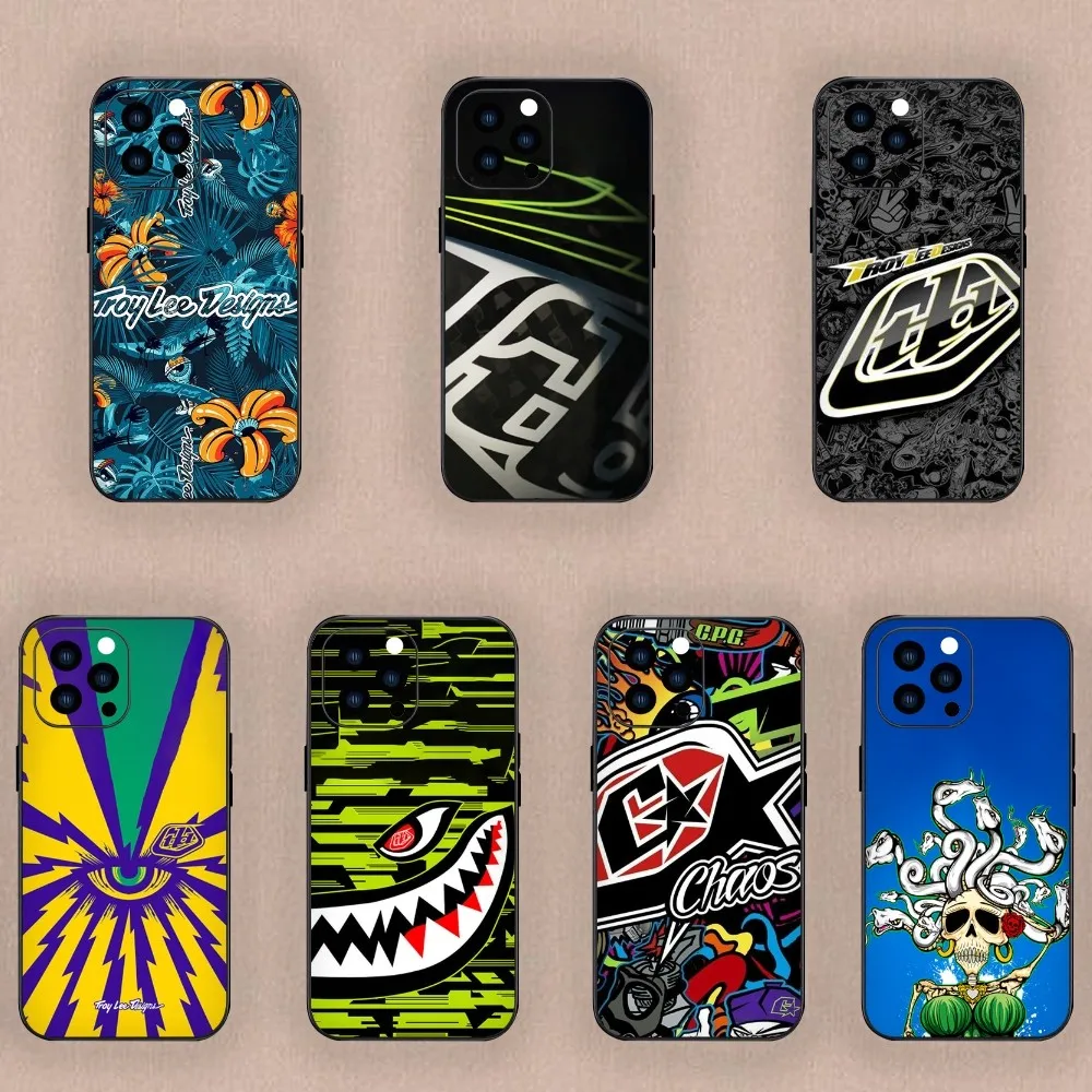 Sports Troy Lee Designs Phone Case For iPhone Mini 11 12 13 14 15 Plus Pro Max XR XS Black Shell