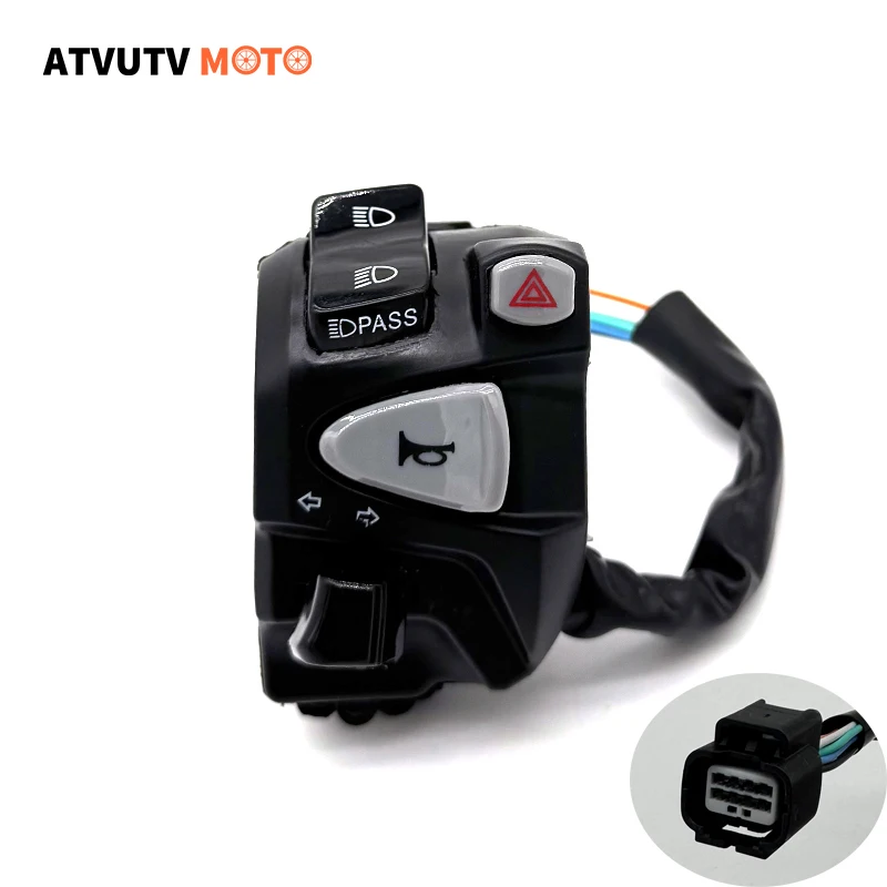 Motorrad Links Griff Schalter Mit Vorbei Licht Gefahr Licht Stecker Horn Warnung Licht Blinker Taste Für Honda Klicken 150