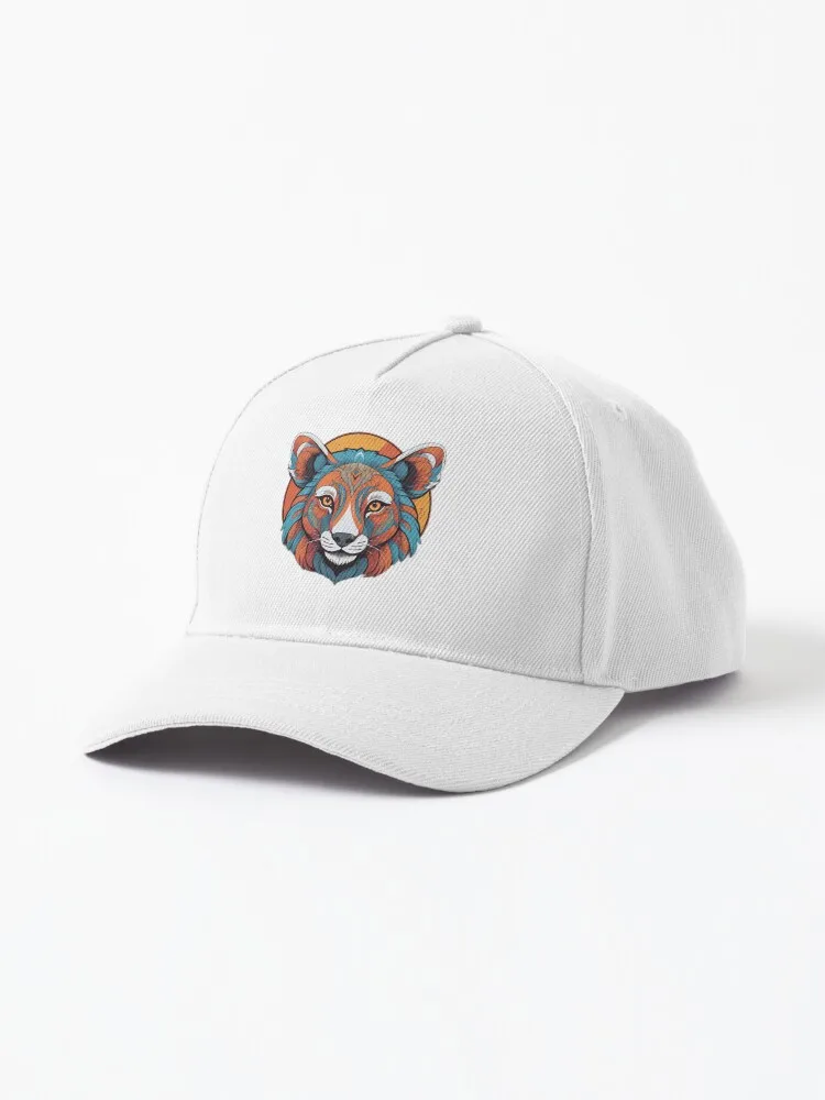 Majestic Lion Head Sticker - Bold And Powerful Animal Design Cap For Unisex Adult Outdoor Casual Sun Baseball Caps