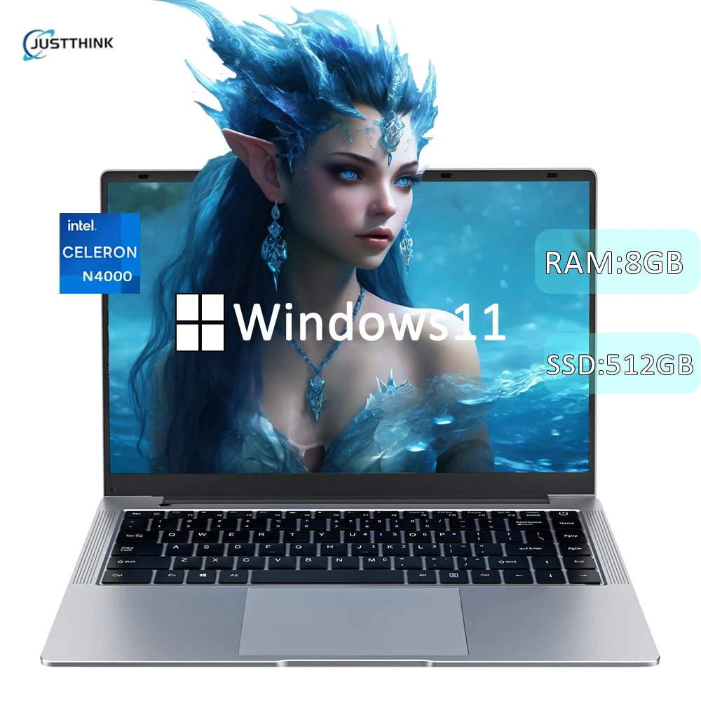 14.1 Mini Laptop Windows 11 Intel N4000 8GB 512GB SSD