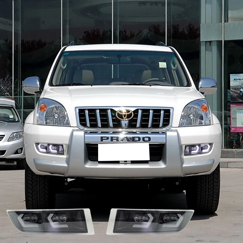 

For 2003-2009 Toyota Land Cruiser Prado FJ120 LC120 Front Fog Lamp Daytime Running Light Turn Signal Front Bumper Light