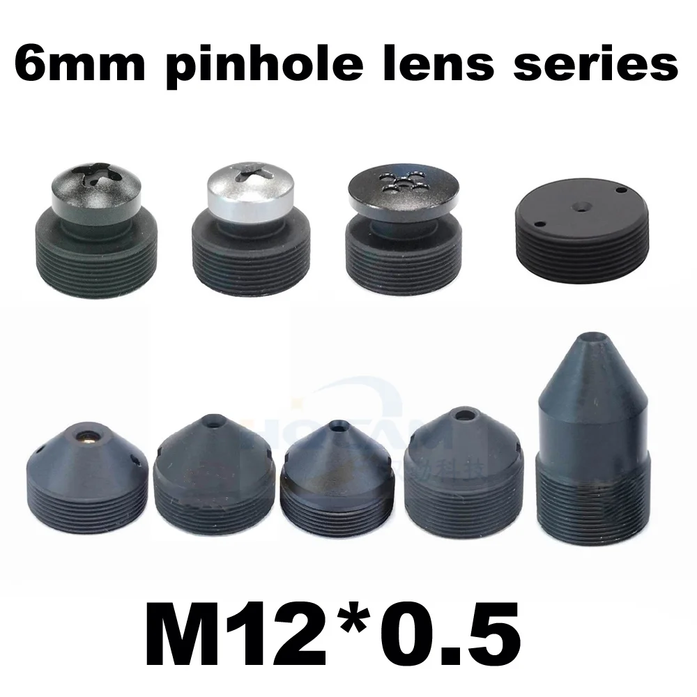 Obiektyw pinhole 6mm, 2.0 megapiksele, HD CCTV, mocowanie M12, format obrazu 1/3 cala, stała przysłona F2.0, kąt widzenia poziomy 60 stopni.