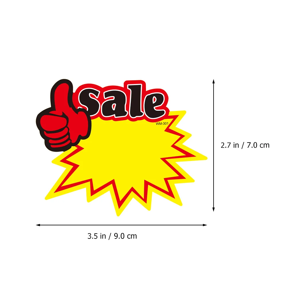 50 Pcs Commodity Price Tag Promotional Signs Sale Stickers Advertising Tags Market