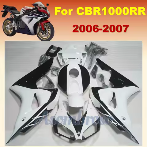 Motorcycle Parts Fairings Kit Fit For Honda CBR 1000RR 2006 2007 CBR1000RR 06 07 CBR 1000RR Black White Bodywork