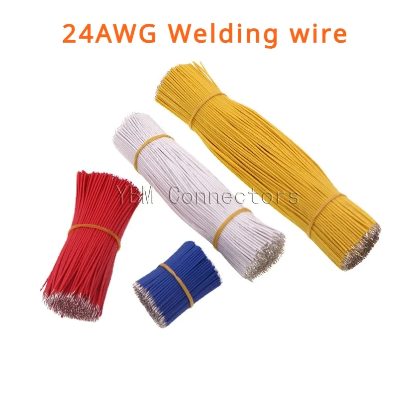 100Pcs 24AWG Breadboard Jumper Wire Cable Kit Tin-Plated PCB Solder Cable Flexible PVC Electronic Wire 5cm 8cm 10cm 6 Colors