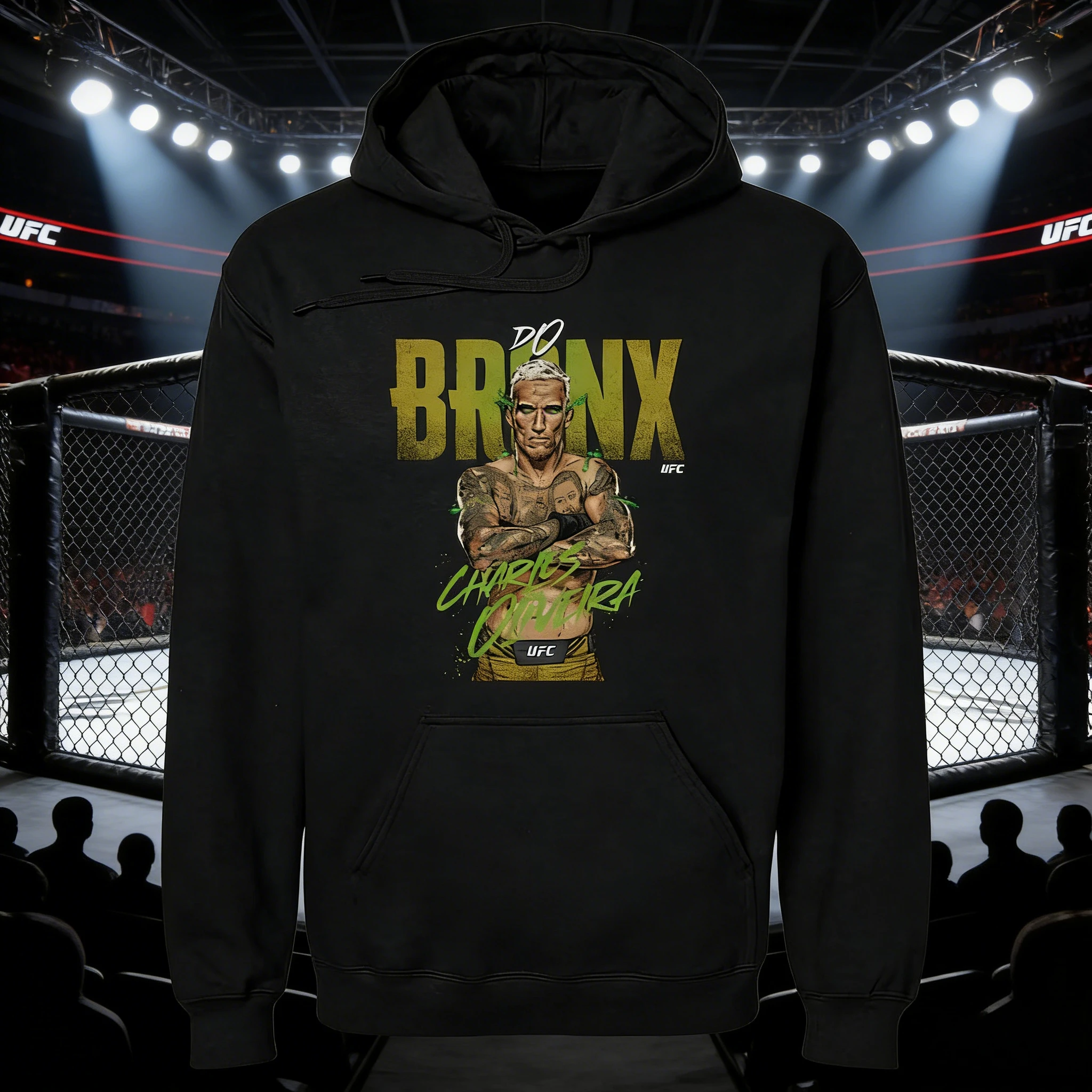 

Осень/зима 2026, UFC Charles Oliveira, боевая толстовка с рисунком, женская модная свободная повседневная хлопковая теплая толстовка, пальто унисекс