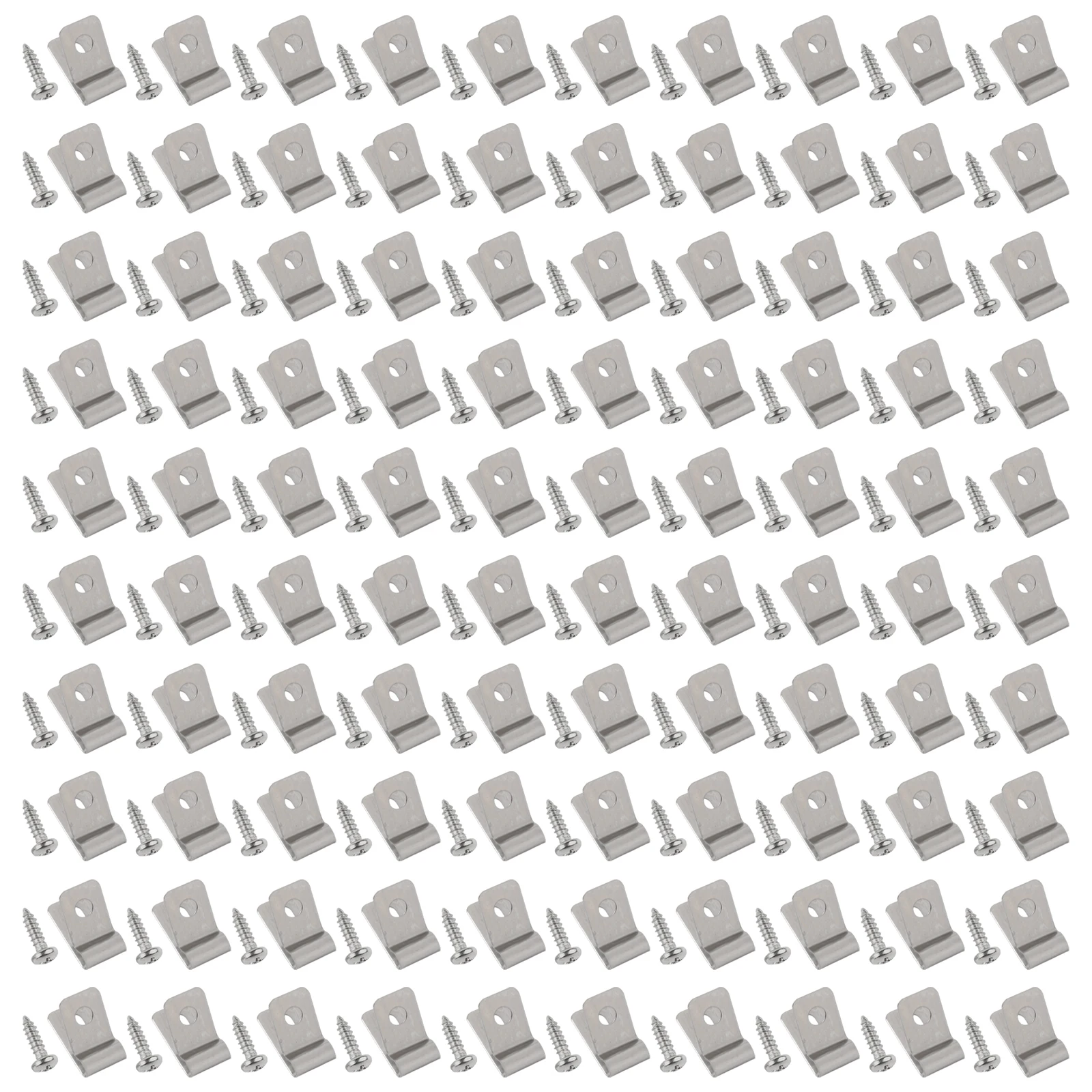 Fence Securing Clips Stainless Steel Wire Clips Outdoor Use Garden Fencing Lightweight Clips Pre-drilled Screws