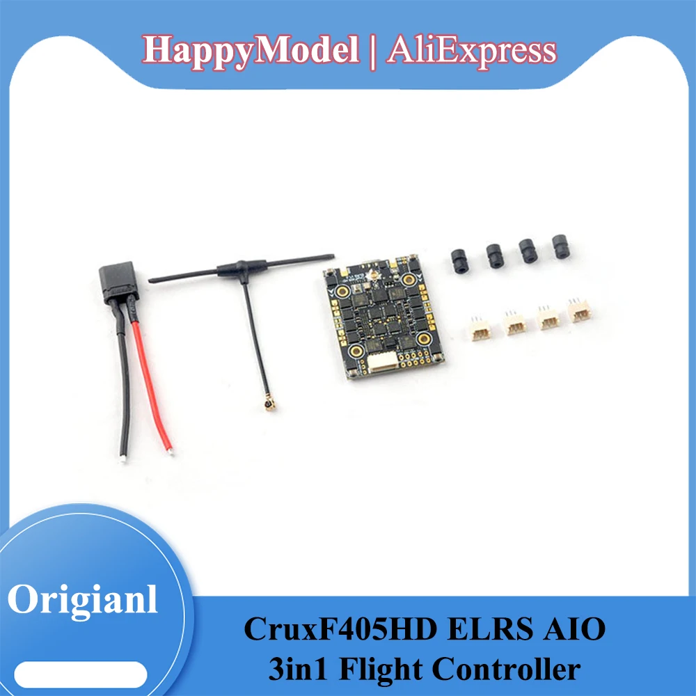 

Полетный контроллер HappyModel CruxF405HD ELRS AIO 3-в-1 со встроенным ESC 20A, UART, приемником ELRS 2.4G RX 2-4S 20X20мм для FPV-дронов (Toothpick)