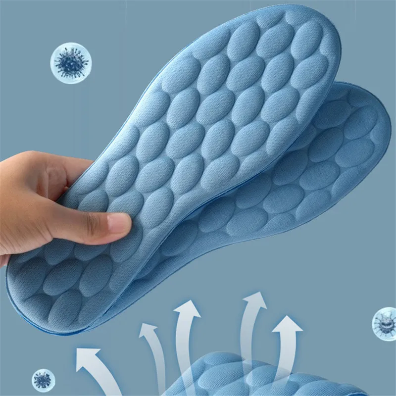 1 Pair Soft Massage Memory Foam Insoles for Sport Running Shoes Sole Breathable Cushion Pads Women Men Feet Orthopedic Insoles