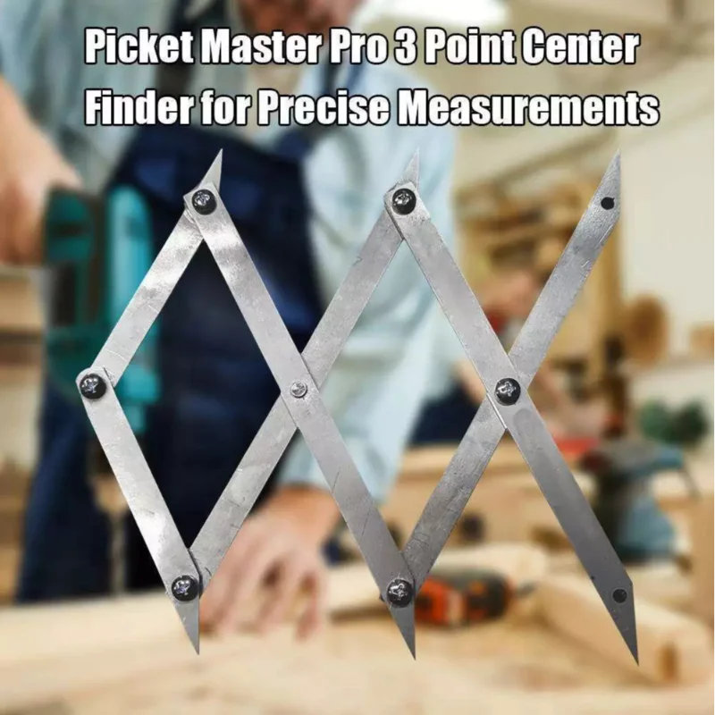 Picket Master Pro 3 Point Center Master Woodworking Center Finding Tool Equal Spacing Layout Tool Equal Space Divider Household