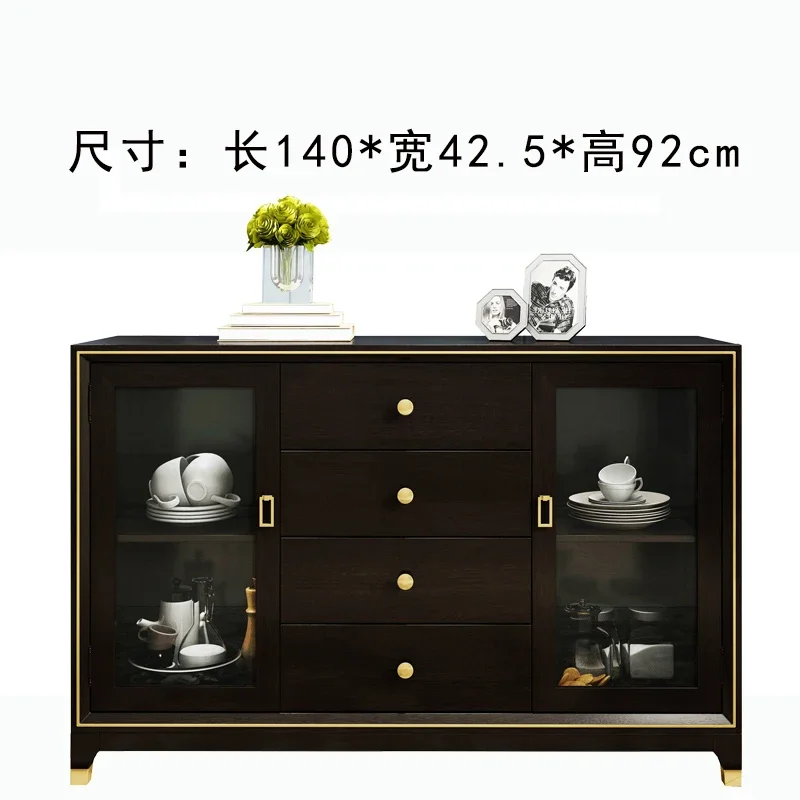 

Американский светлый роскошный обеденный боковой винный шкаф из цельного дерева, чайный шкаф, современный новый китайский входной шкаф, простой